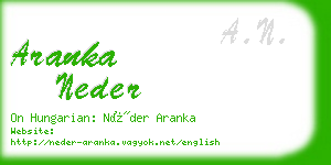 aranka neder business card